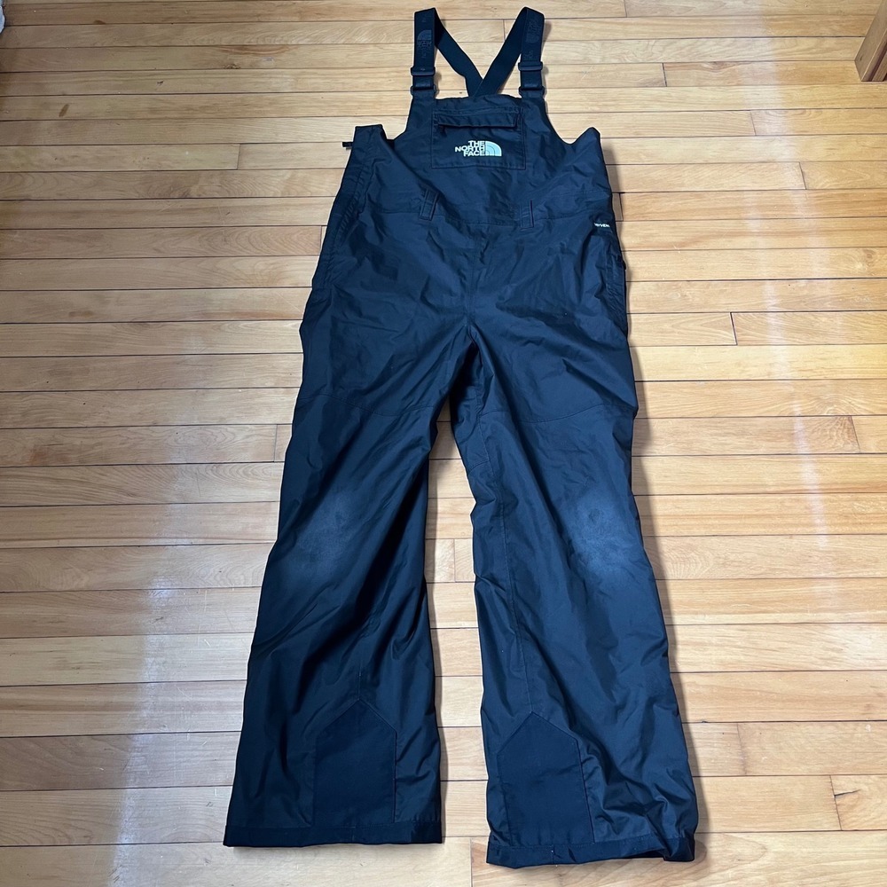 The North Face Youth Freedom Bib Snow Pants Black DryVent E-Z Grow Size L 14/16